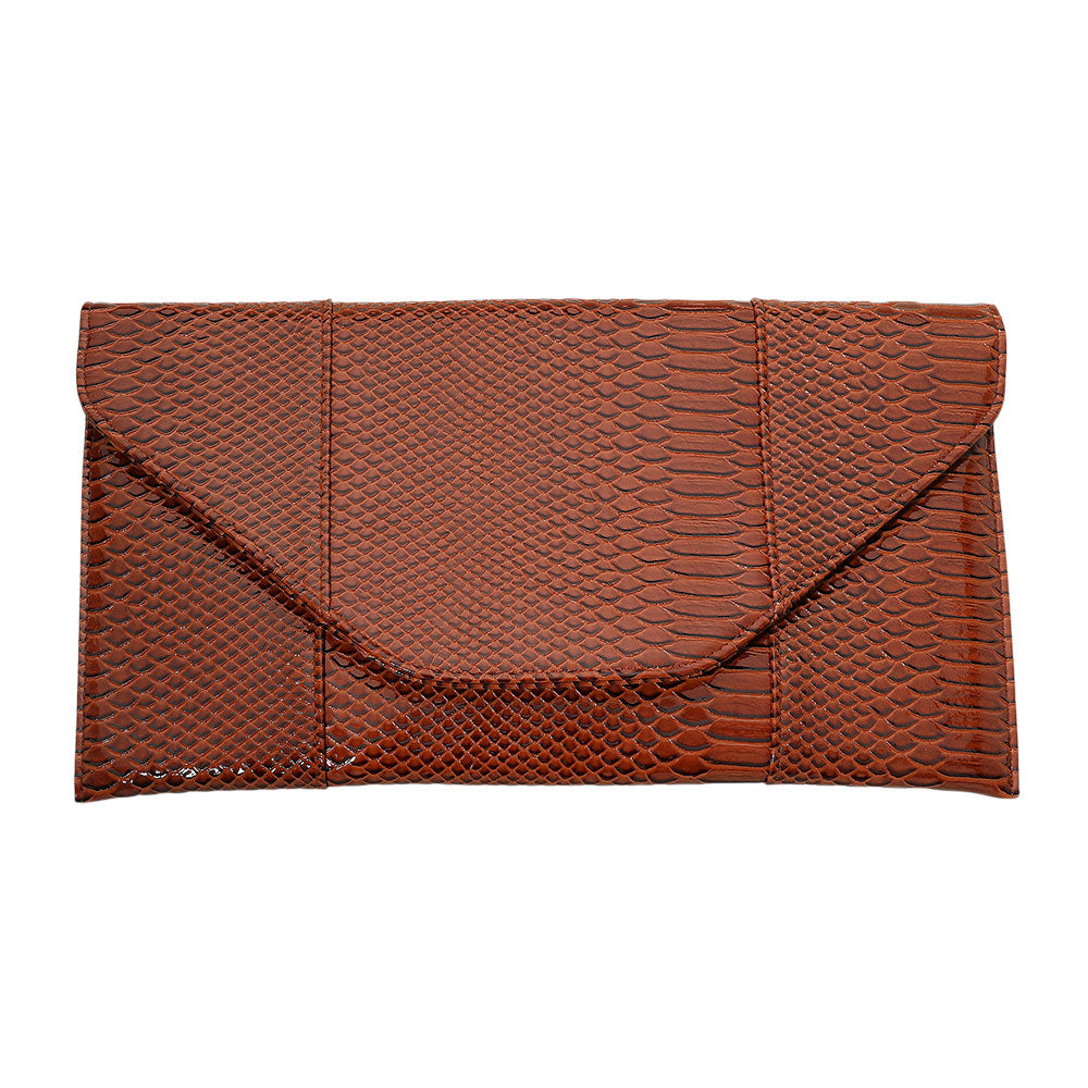 iLLASPARKZ Snake Skin Patterned Envelope Clutch / Shoulder Bag