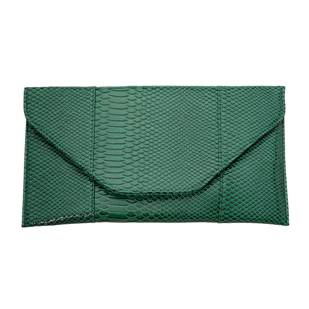 iLLASPARKZ Snake Skin Patterned Envelope Clutch / Shoulder Bag