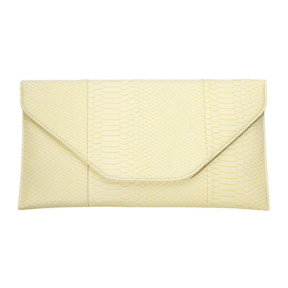 iLLASPARKZ Snake Skin Patterned Envelope Clutch / Shoulder Bag