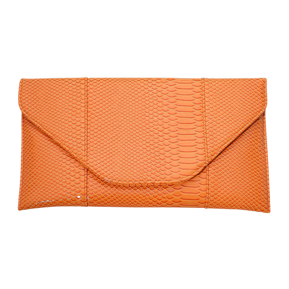 iLLASPARKZ Snake Skin Patterned Envelope Clutch / Shoulder Bag