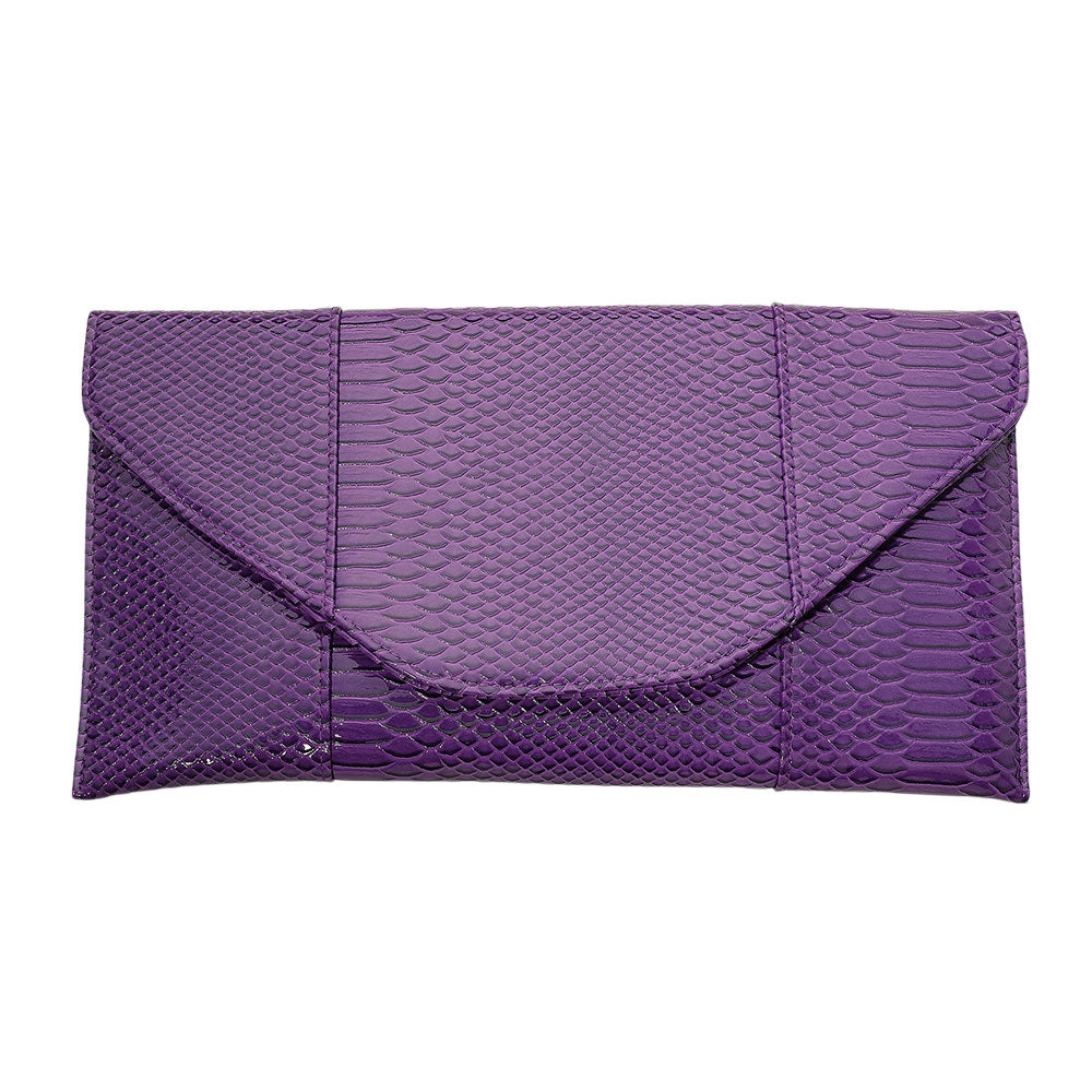 iLLASPARKZ Snake Skin Patterned Envelope Clutch / Shoulder Bag