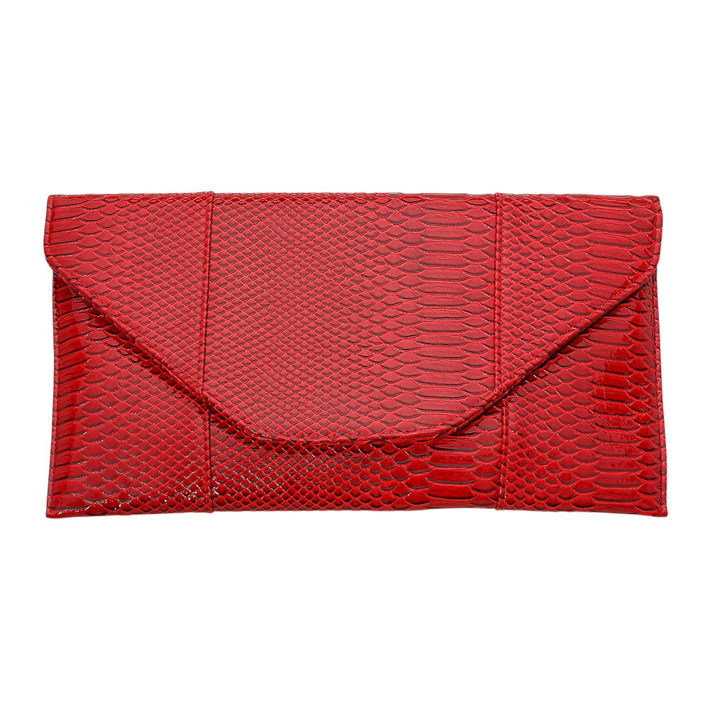 iLLASPARKZ Snake Skin Patterned Envelope Clutch / Shoulder Bag