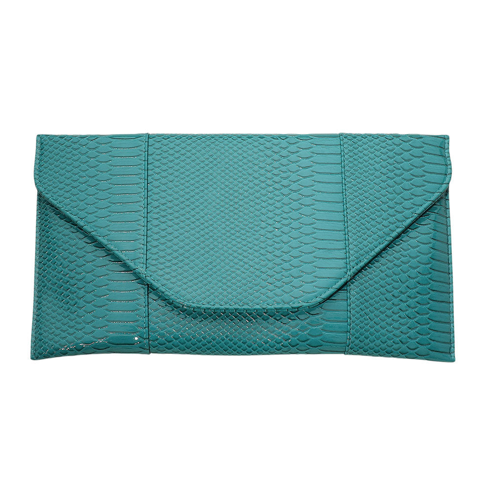 iLLASPARKZ Snake Skin Patterned Envelope Clutch / Shoulder Bag
