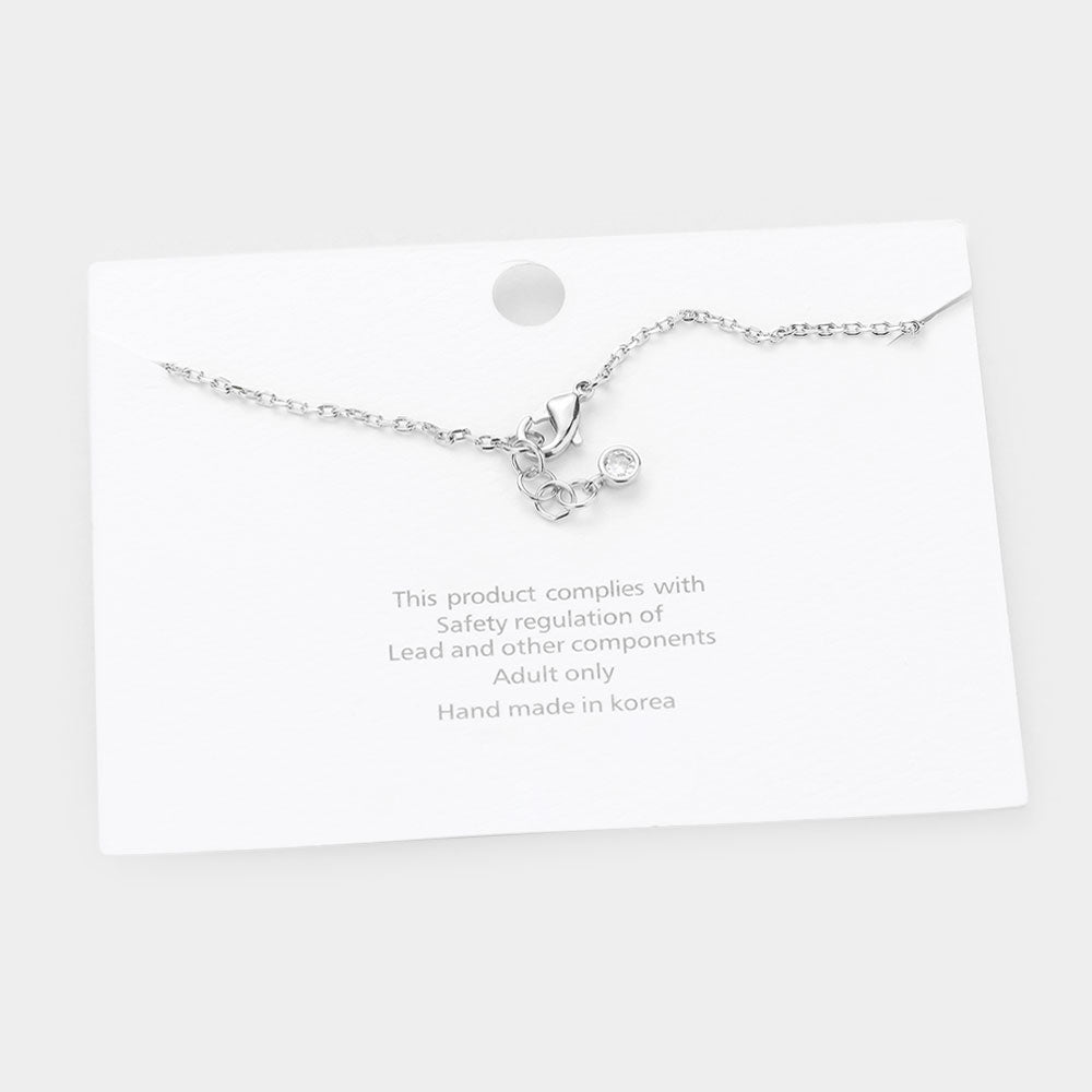 iLLASPARKZ -W- White Gold Dipped Metal Monogram Charm Bracelet