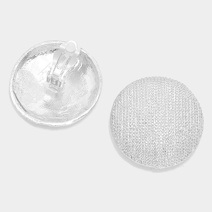 iLLASPARKZ Textured metal clip on earrings