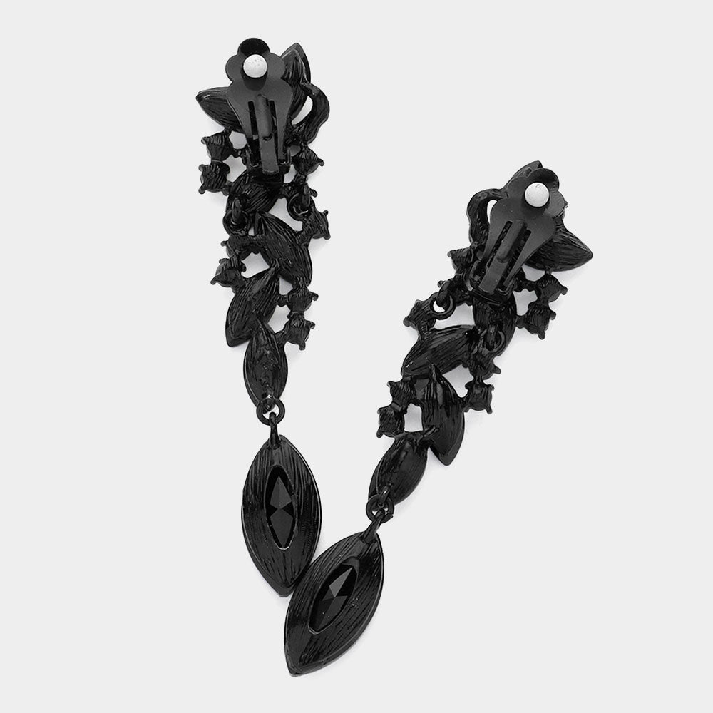 iLLASPARKZ Marquise Crystal Drop Clip On Earrings