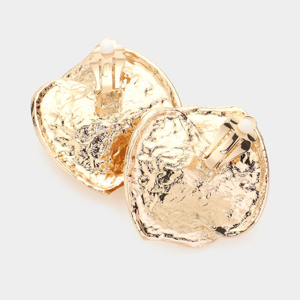 iLLASPARKZ Textured Metal Clip On Earrings