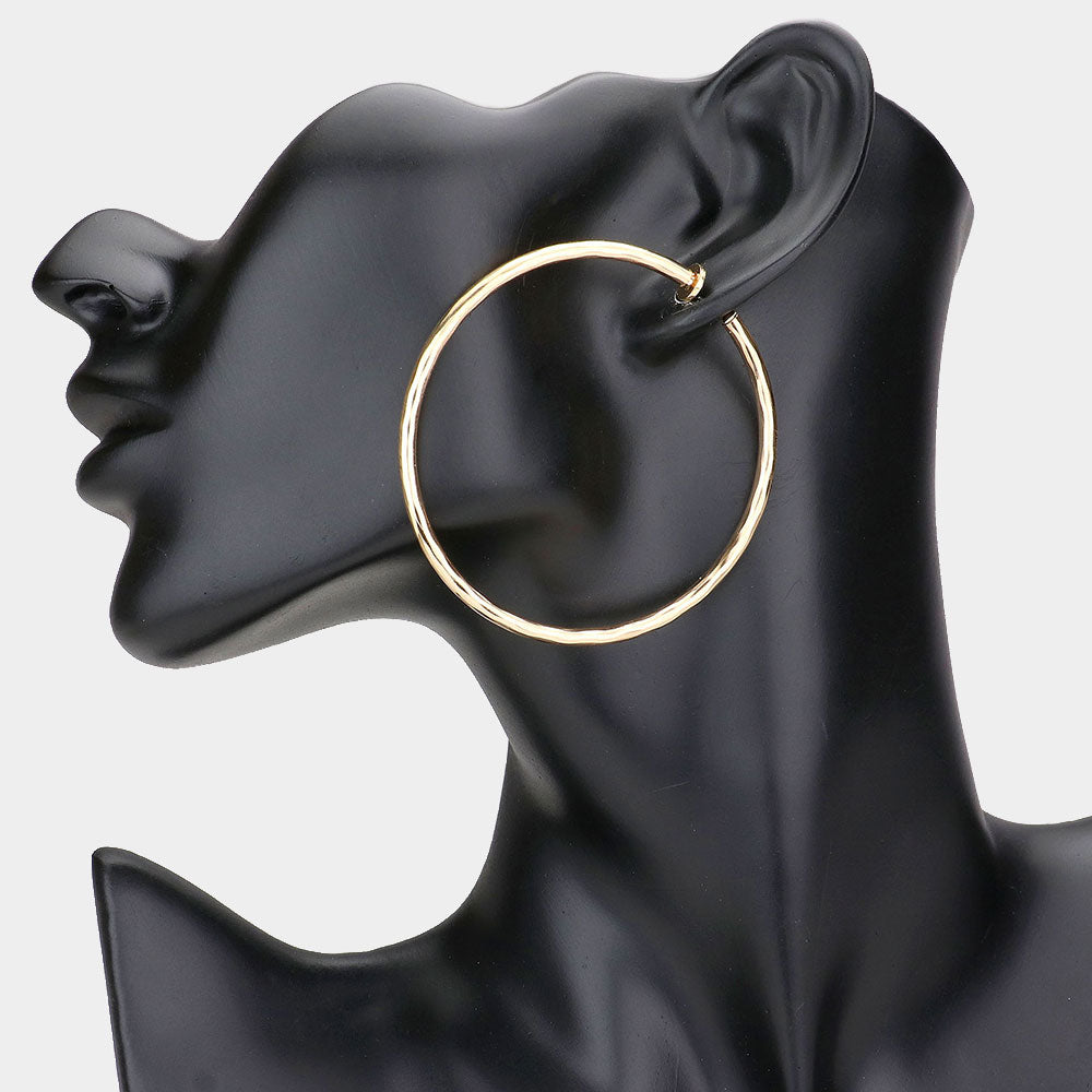 iLLASPARKZ 2.4 Inch Clip On Hoop Earrings