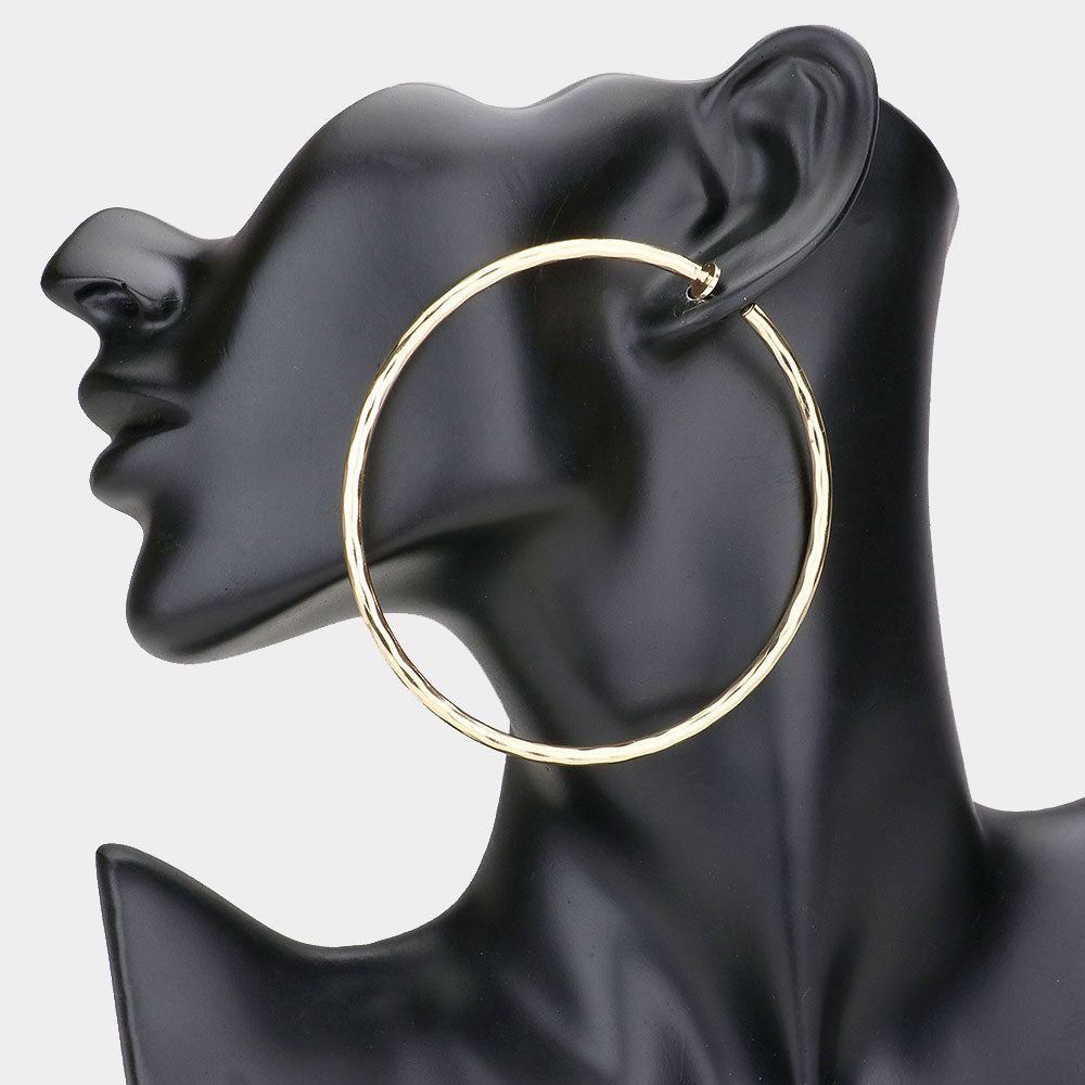 iLLASPARKZ 3.2 Inch Clip On Hoop Earrings
