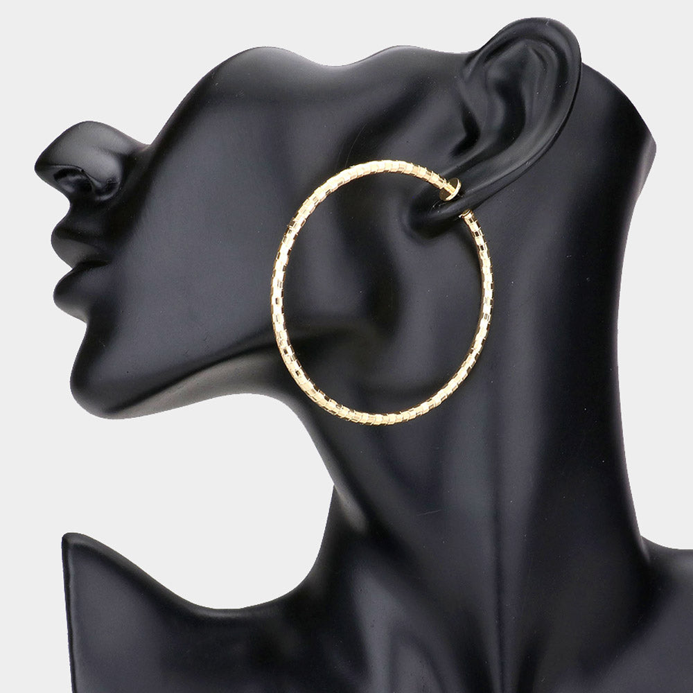 iLLASPARKZ 2.25 Inch Metal Hoop Clip On Earrings
