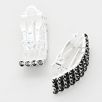 iLLASPARKZ Multi-row rhinestone clip on earrings