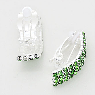 iLLASPARKZ Multi-row rhinestone clip on earrings