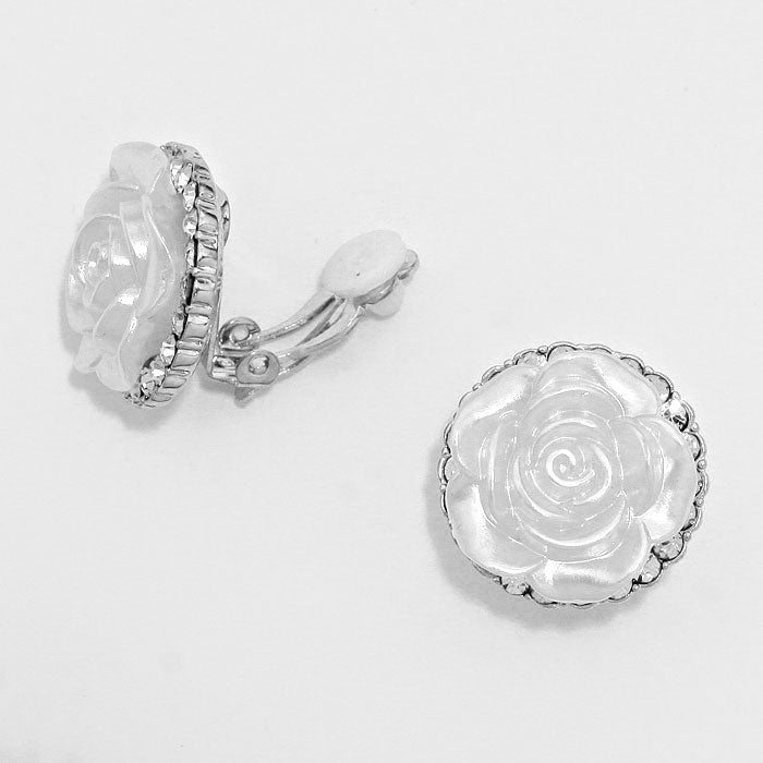 iLLASPARKZ Rose Clip on Earrings