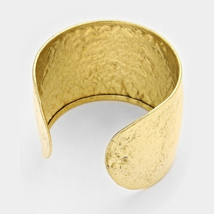 iLLASPARKZ Mississippi State Map Hammered Wide Metal Cuff Bracelet