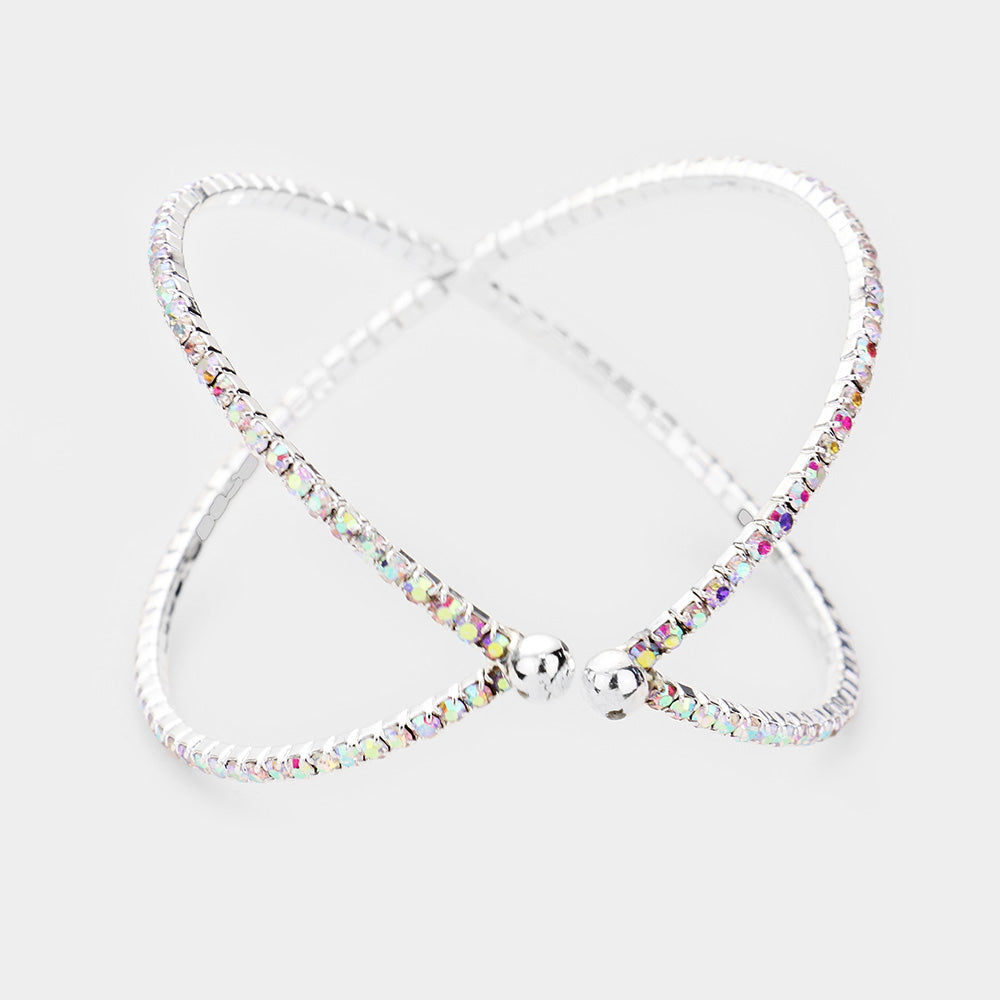 iLLASPARKZ Rhinestone Cuff Evening Bracelet