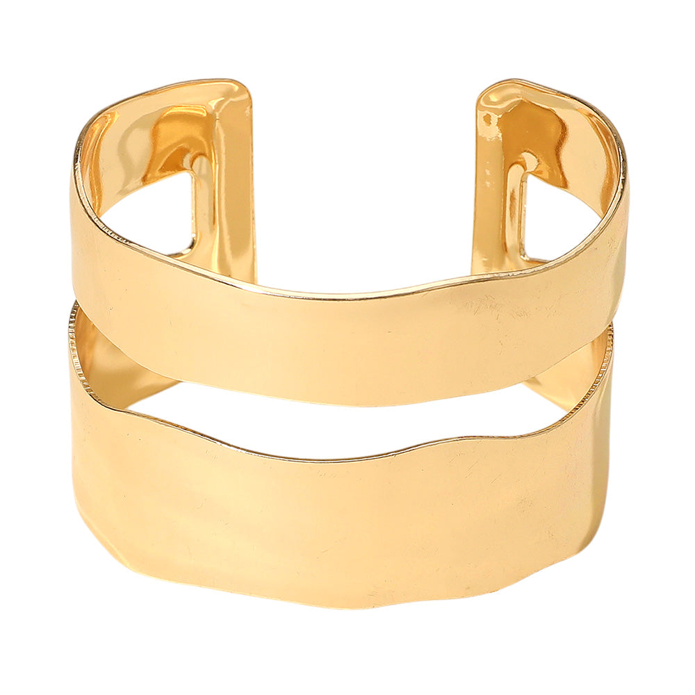 iLLASPARKZ Wide Modern Open Metal Cuff Bracelet