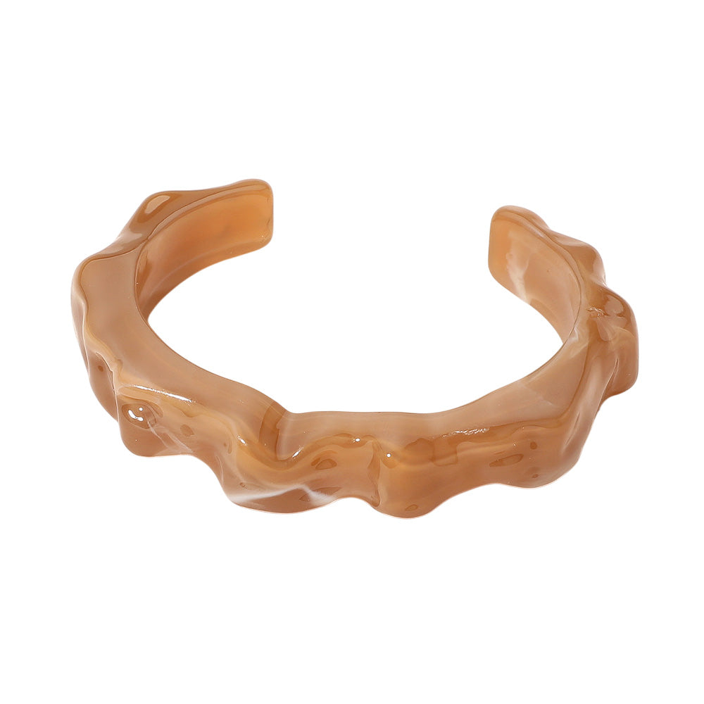iLLASPARKZ Sculptural Marbled Resin Cuff Bracelet
