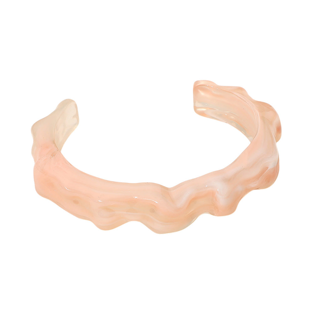 iLLASPARKZ Sculptural Marbled Resin Cuff Bracelet