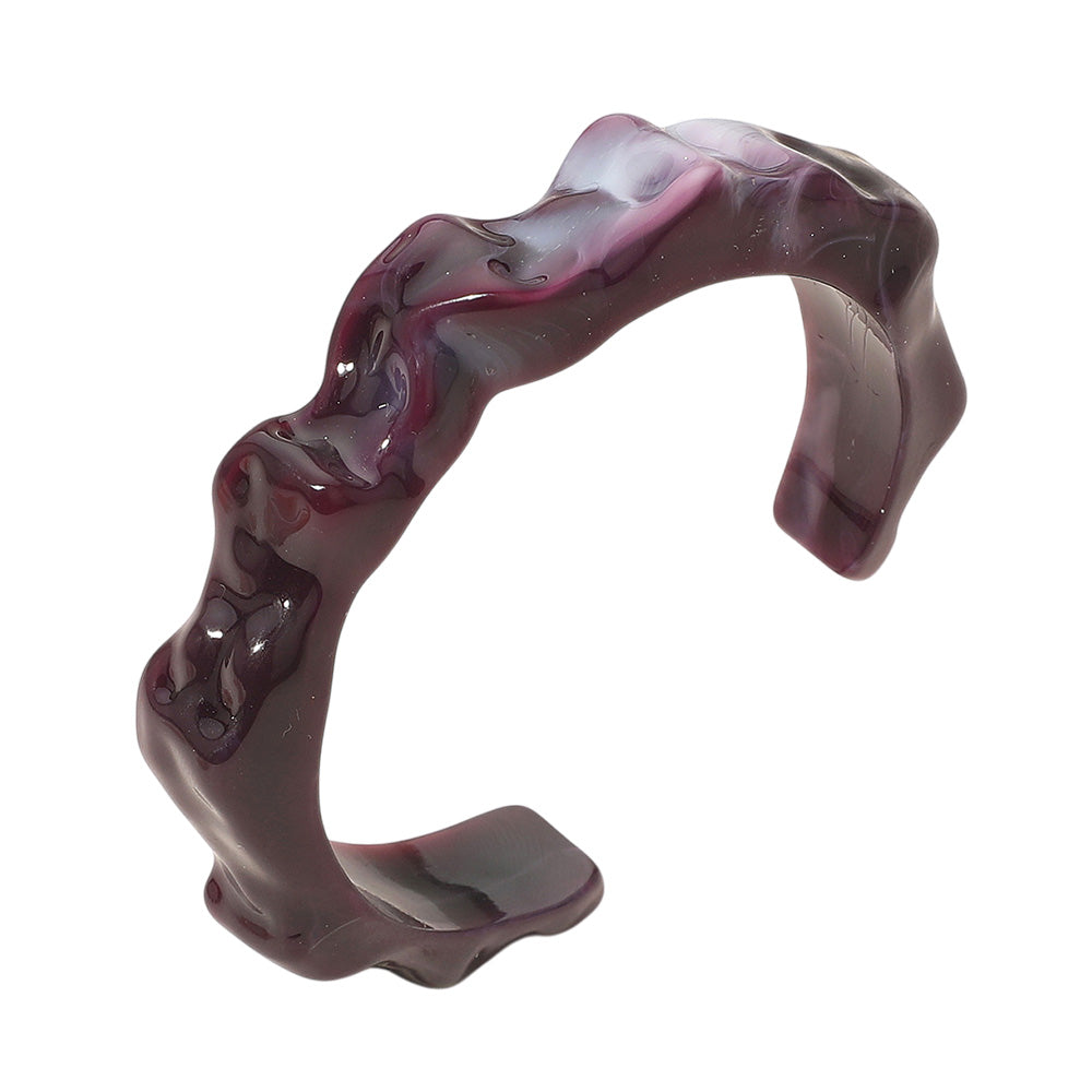 iLLASPARKZ Sculptural Marbled Resin Cuff Bracelet
