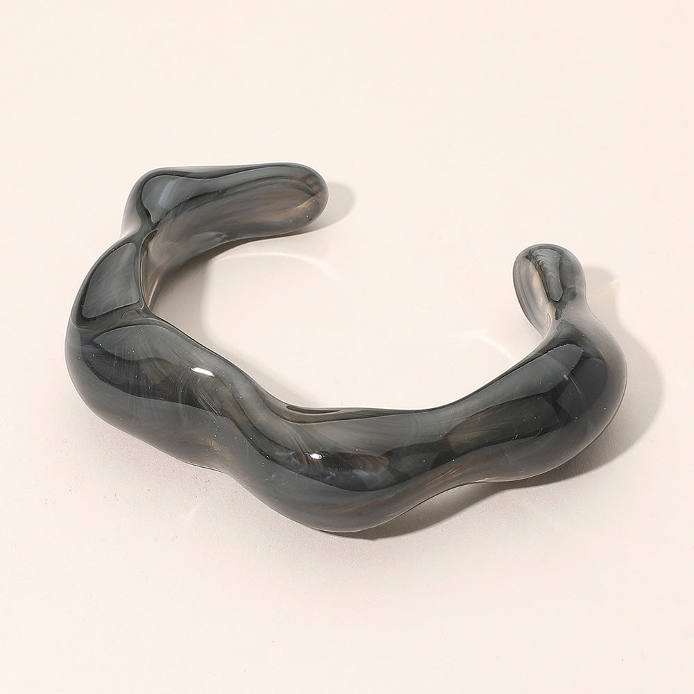 iLLASPARKZ Chunky Sculptural Marbled Resin Cuff Bracelet