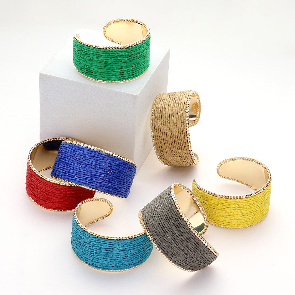 iLLASPARKZ Raffia Cuff Bracelet