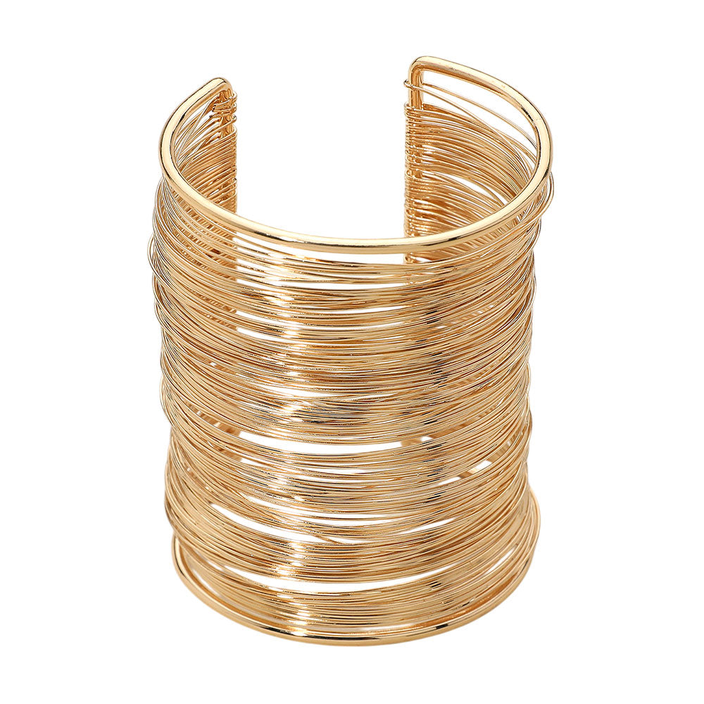 iLLASPARKZ Metal Wire Wide Cuff Bracelet