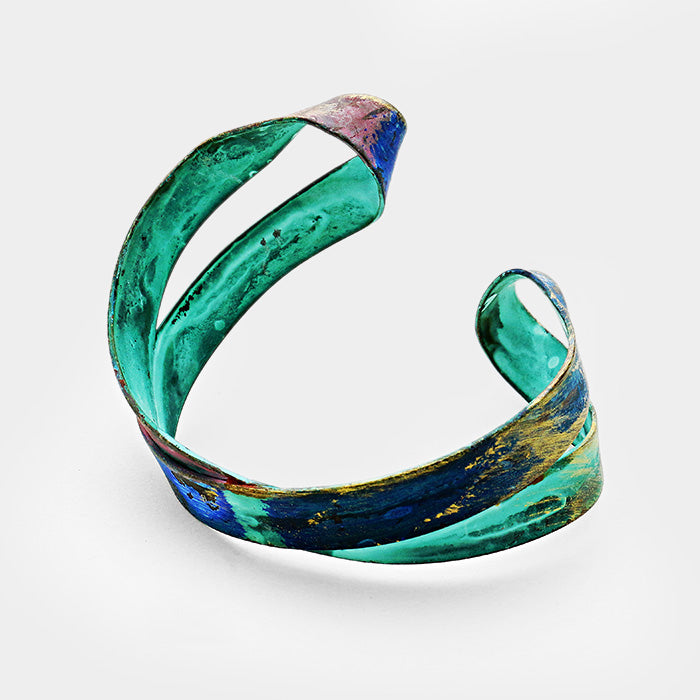 iLLASPARKZ Cut Out Twisted Metal Cuff Bracelet