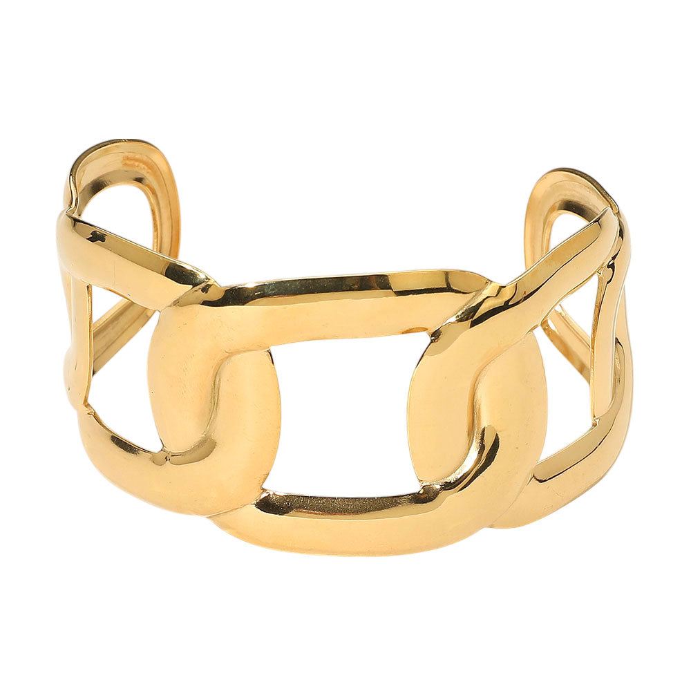 iLLASPARKZ SECRET BOX_Stainless Steel Bod Flat Chain Cuff Bracelet
