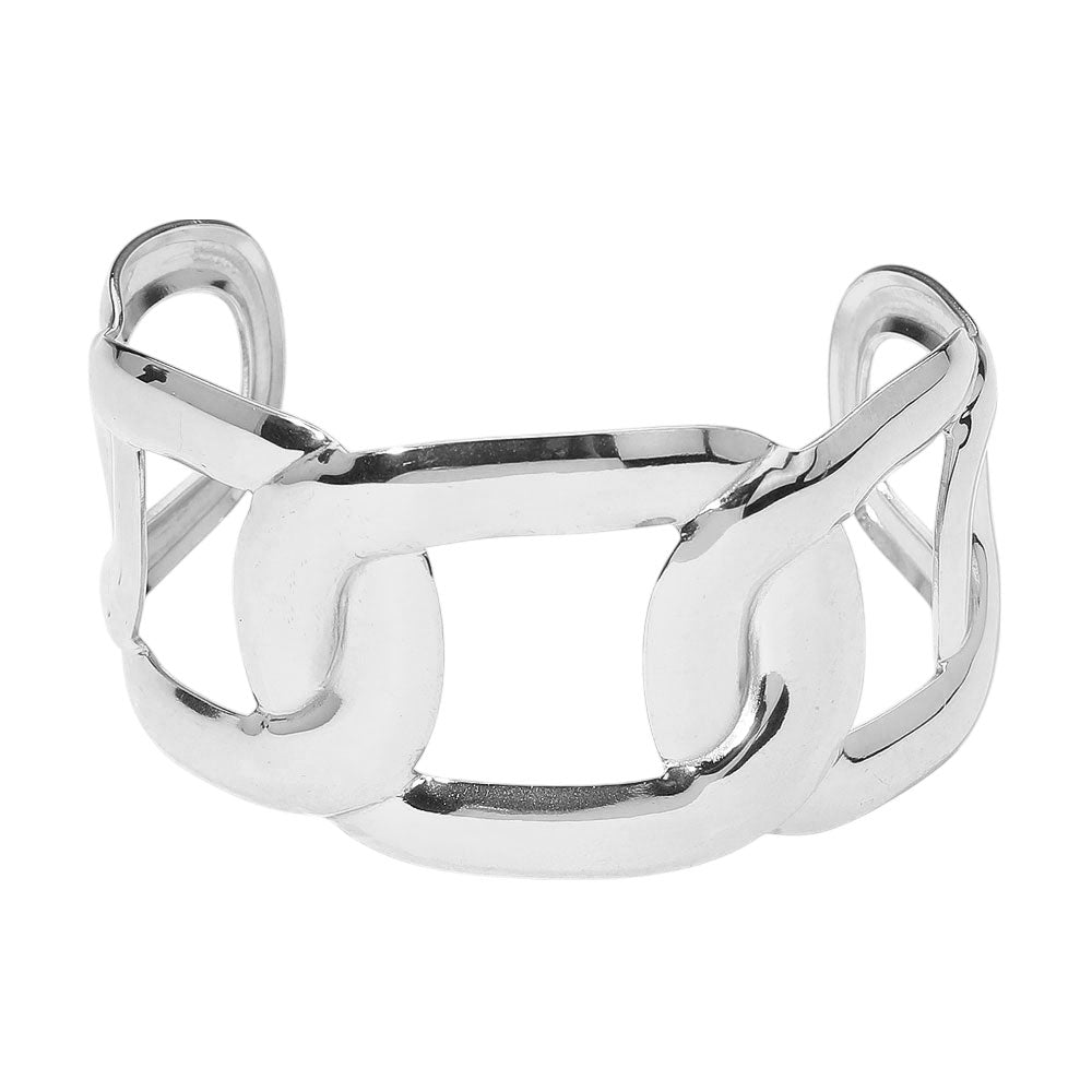 iLLASPARKZ SECRET BOX_Stainless Steel Bod Flat Chain Cuff Bracelet