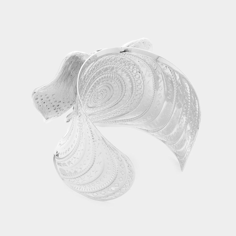 iLLASPARKZ Stone Embellished Elephant Cuff Bracelet