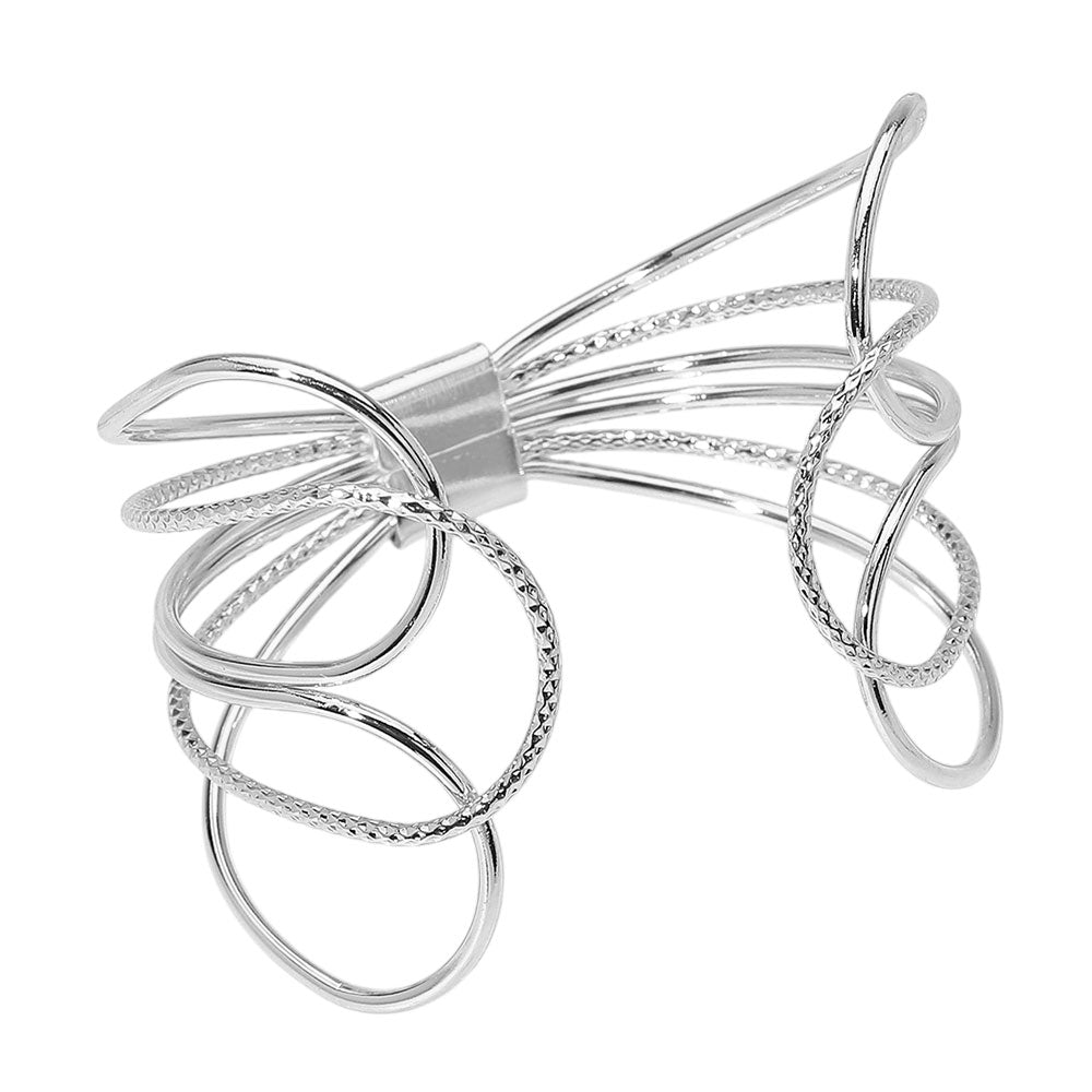 iLLASPARKZ Multi Wire Metal Wide Cuff Bracelet