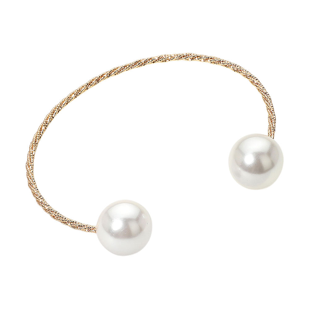 iLLASPARKZ Pearl Open Cuff Bracelet