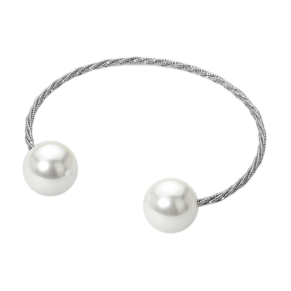 iLLASPARKZ Pearl Open Cuff Bracelet