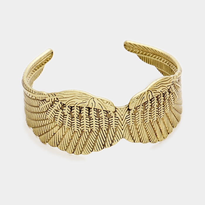 iLLASPARKZ Vintage Metal Wings Cuff Bracelet