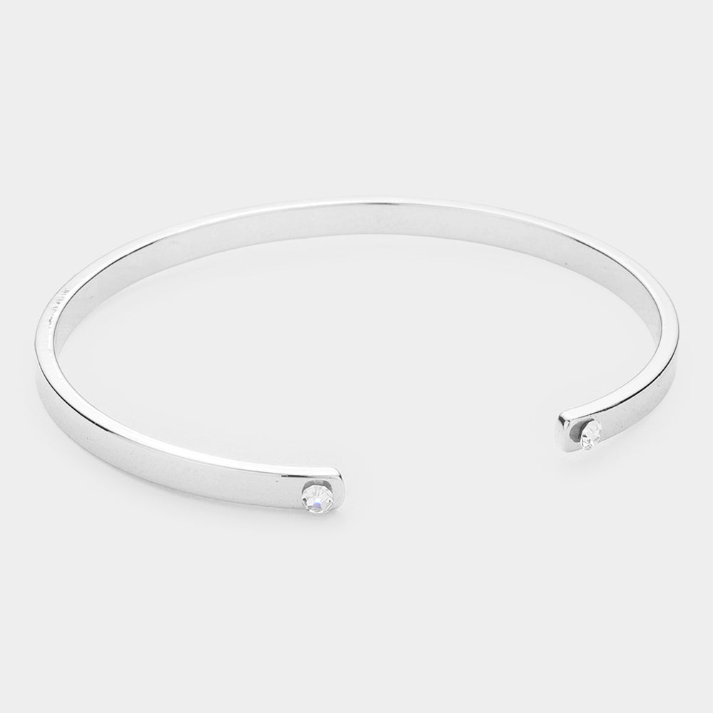 iLLASPARKZ Rhinestone Embellished Metal Cuff Bracelet
