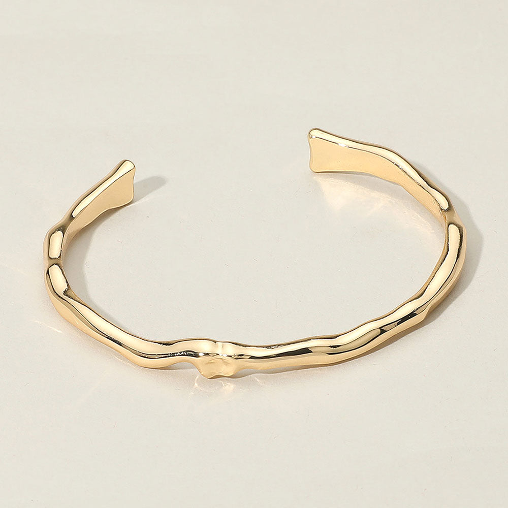iLLASPARKZ Sculptural Metal Organic Form Cuff Bracelet