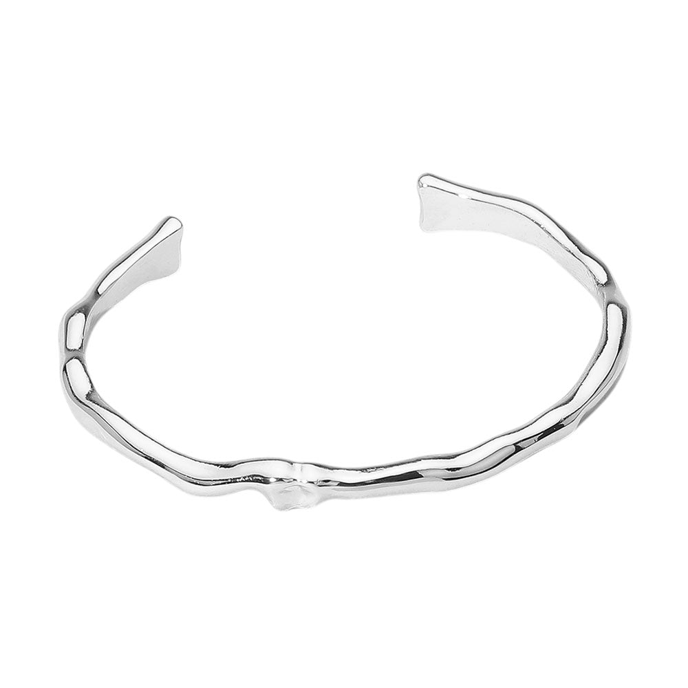 iLLASPARKZ Sculptural Metal Organic Form Cuff Bracelet