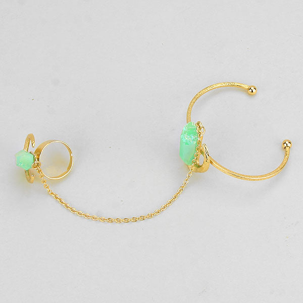 iLLASPARKZ Metallic Stone Hand Chain Bracelet