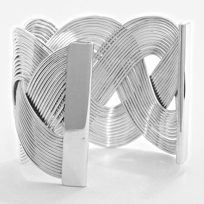 iLLASPARKZ Braided Metal Cuff Bracelet