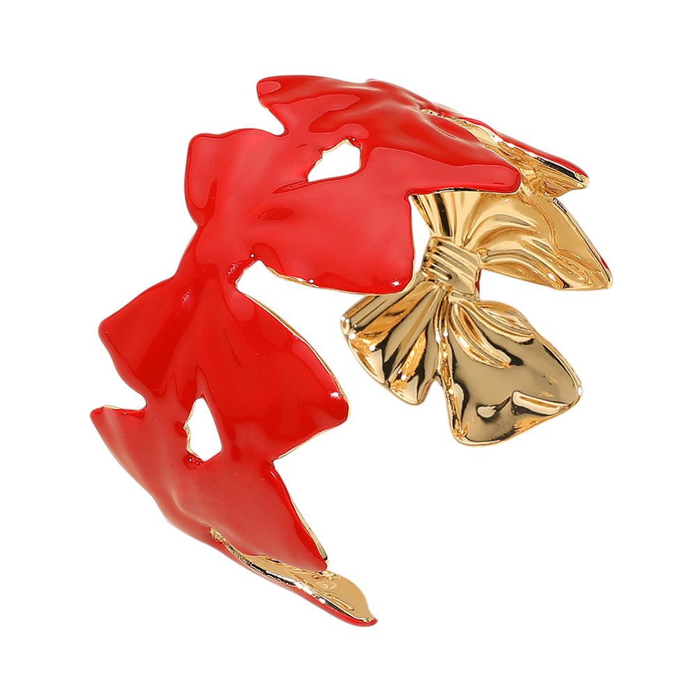 iLLASPARKZ Enamel Bow Cuff Bracelet