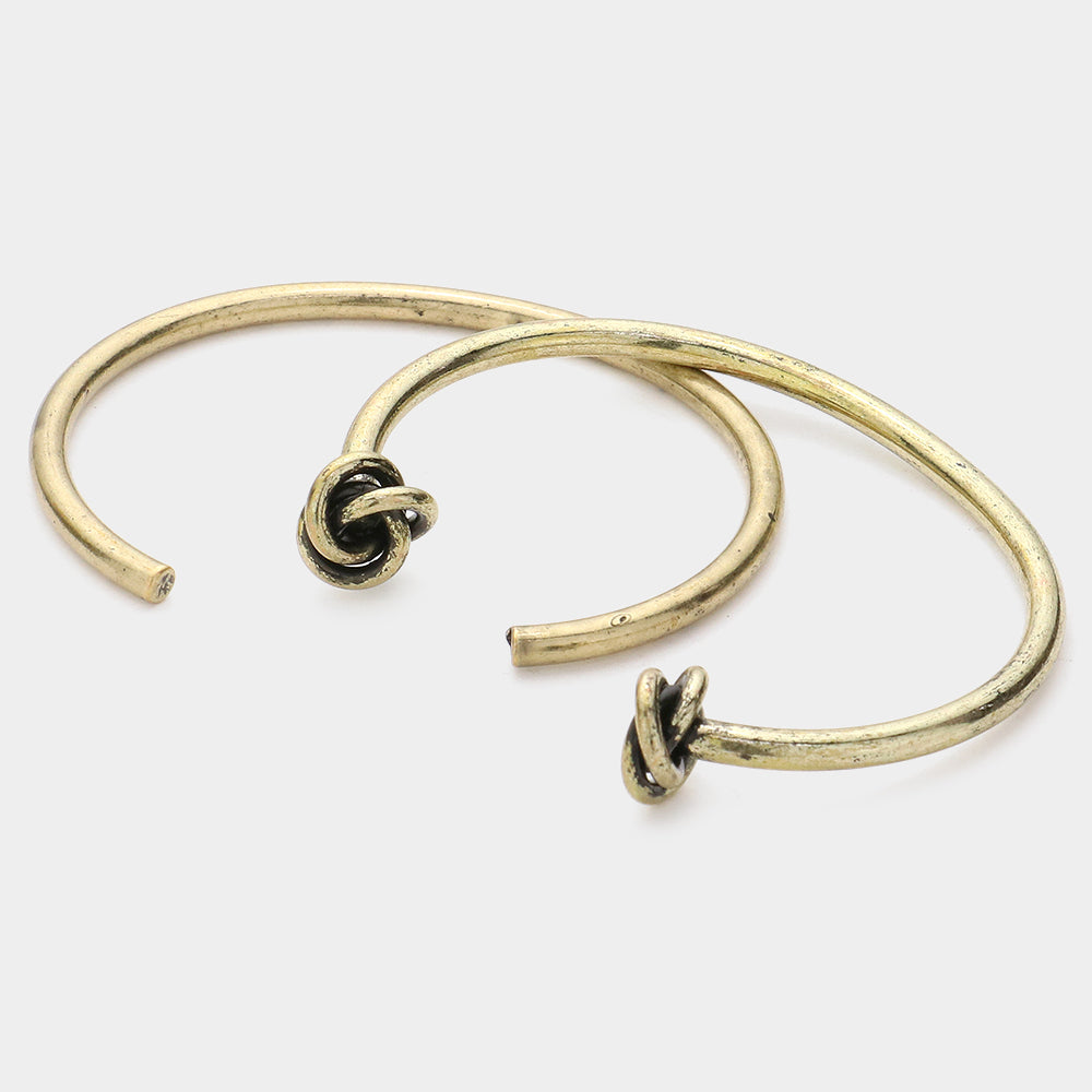 iLLASPARKZ Layered Metal Knot Cuff Bracelet