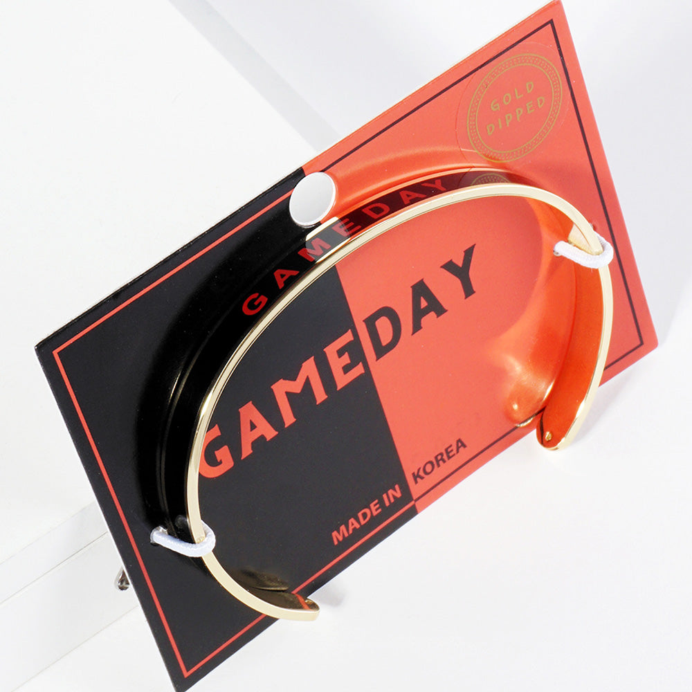 iLLASPARKZ Gold Dipped GAMEDAY Message Enamel Cuff Bracelet