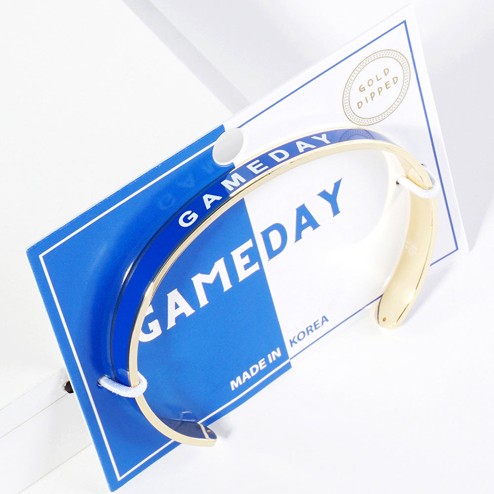 iLLASPARKZ Gold Dipped GAMEDAY Message Enamel Cuff Bracelet
