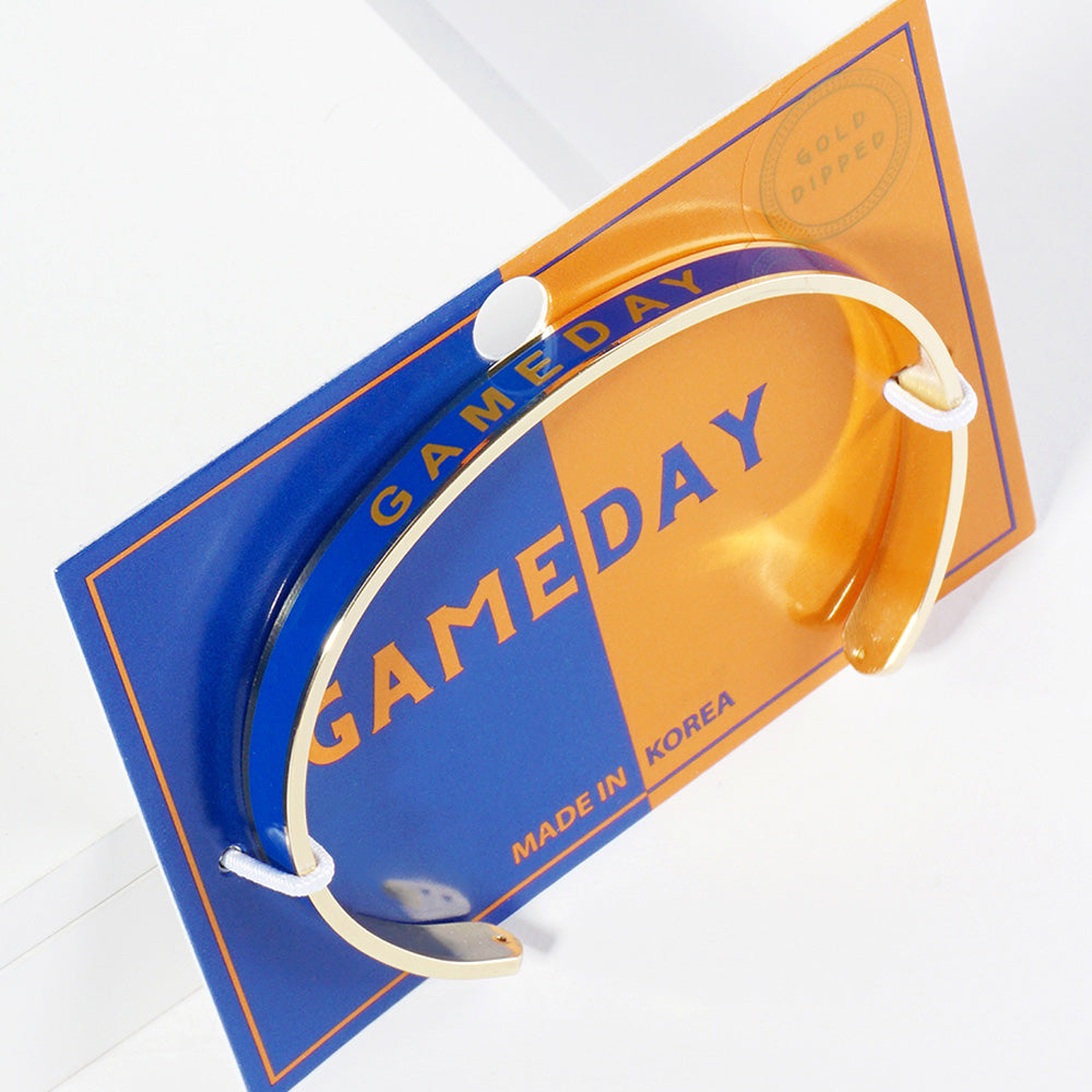 iLLASPARKZ Gold Dipped GAMEDAY Message Enamel Cuff Bracelet