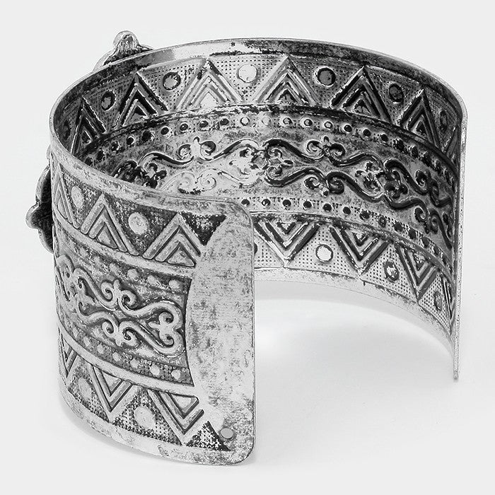 iLLASPARKZ Antique metal turquoise cuff bracelet