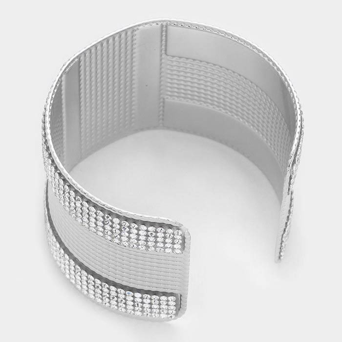 iLLASPARKZ Crystal lined metal cuff bracelet