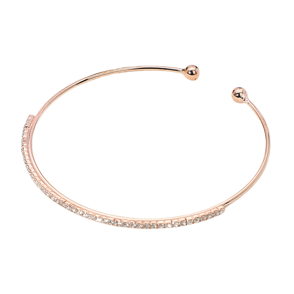 iLLASPARKZ CZ Stone Paved Bar Evening Cuff Bracelet
