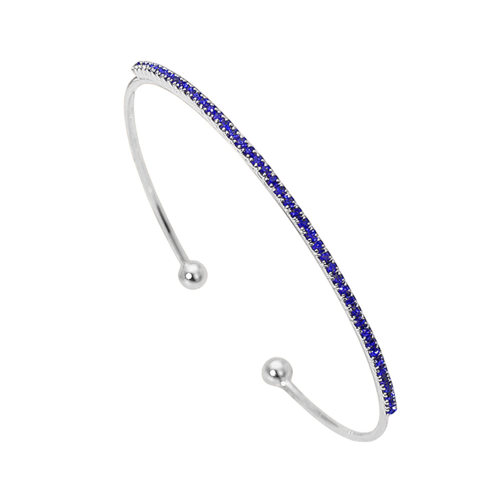 iLLASPARKZ CZ Stone Paved Bar Evening Cuff Bracelet