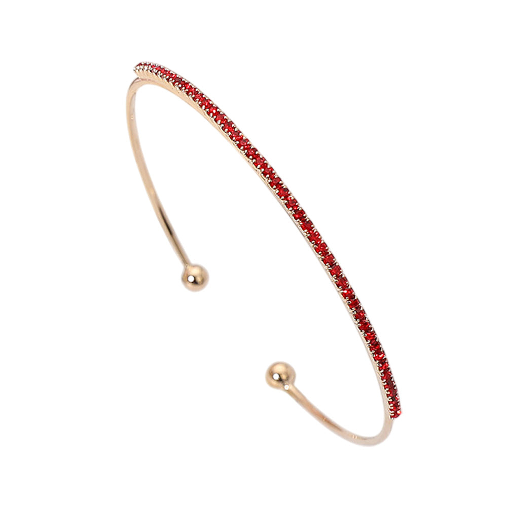 iLLASPARKZ CZ Stone Paved Bar Evening Cuff Bracelet