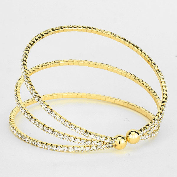 iLLASPARKZ Tiered Pave Cuff Bracelet